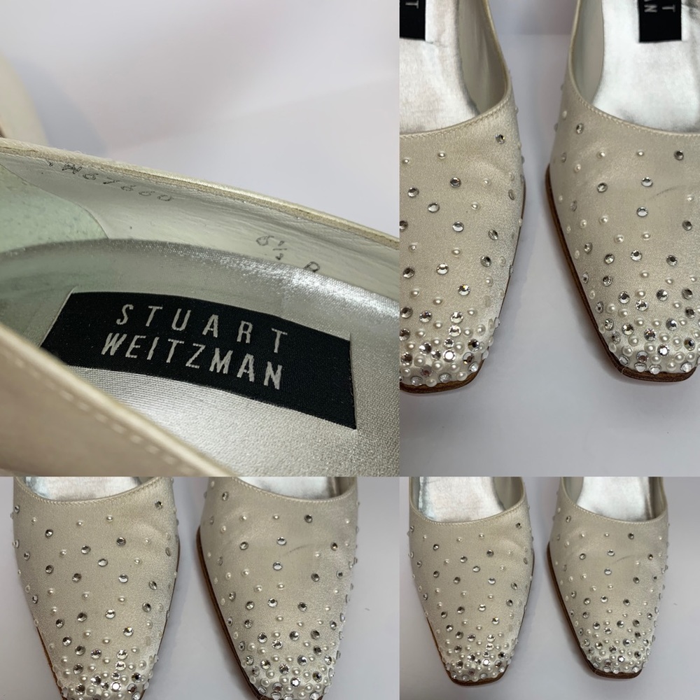 Stuart Weitzman satin sequin embellished heels - Picture 8 of 8